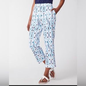 Chico’s Caribbean Ikat Linen Blend Wide Leg Pants| Size: 2 (12/14)